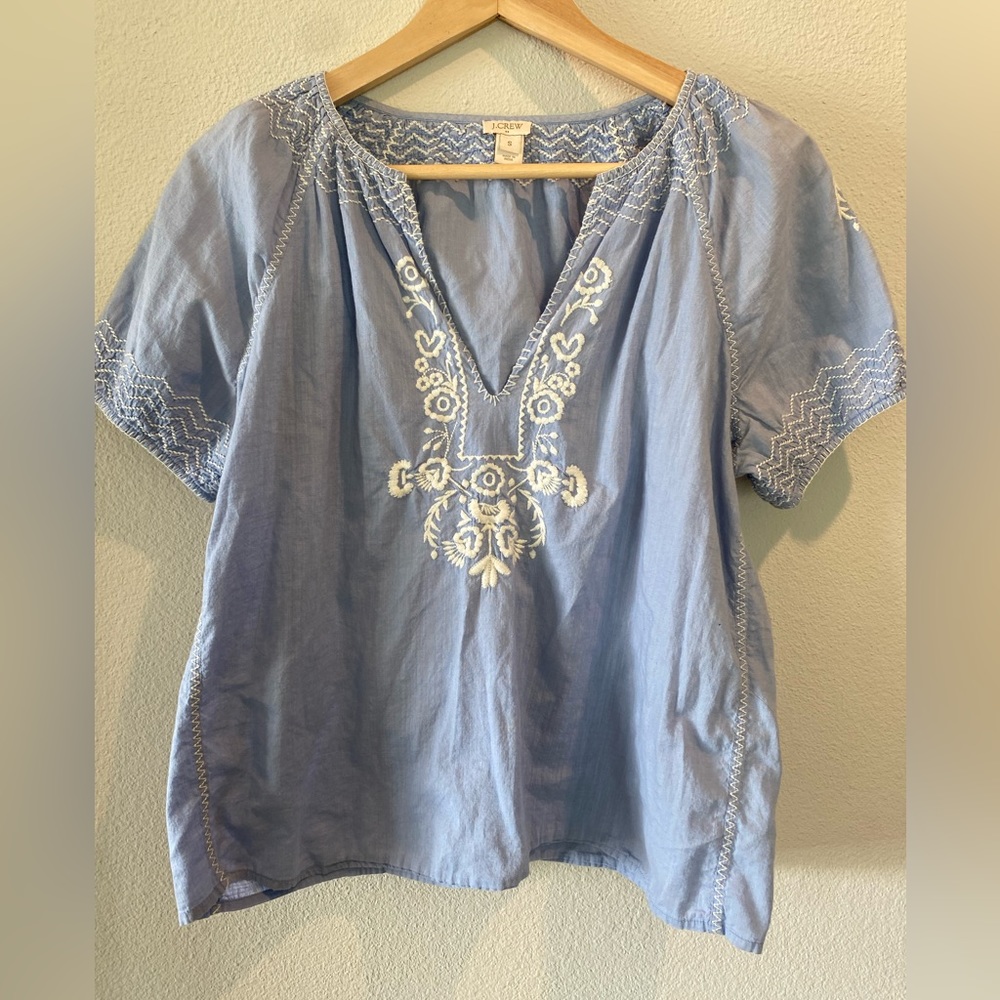 J. crew embroidered top